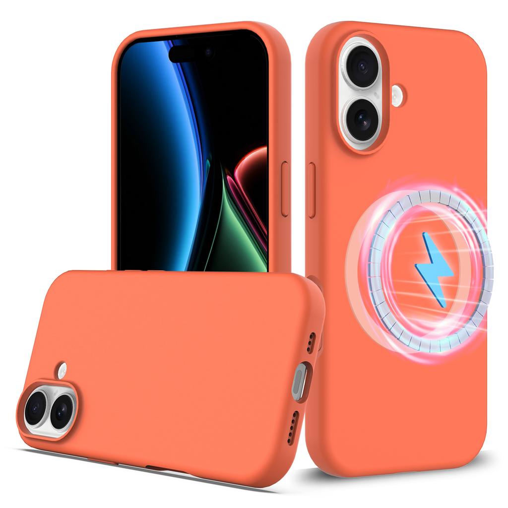 For iPhone 17 Case Compatible with MagSafe Anti-Drop Liquid Silicone Phone Cover