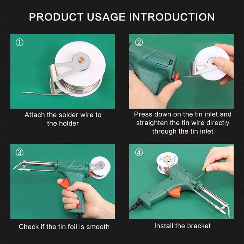 Electric Soldering Iron Gun Hand-Held Internal Heating Soldering Iron Automatically Send Tin Gun Soldering Welding Repair Tool