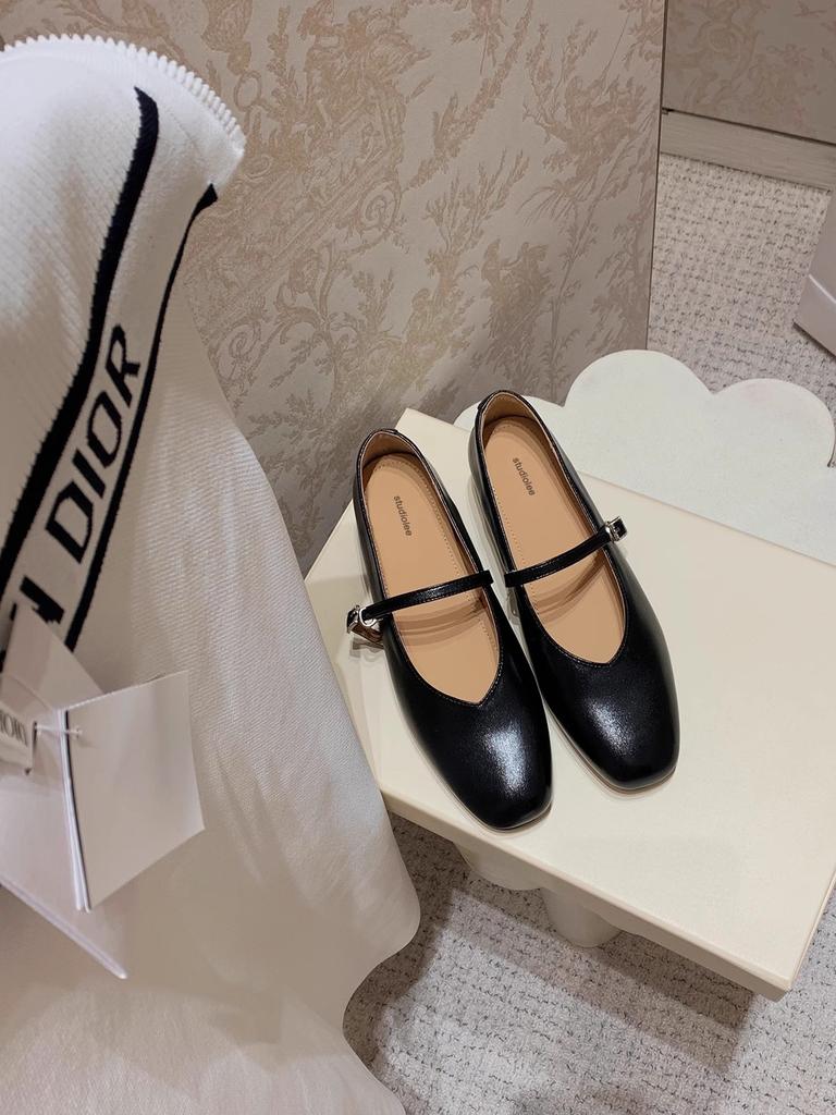Grape Mother of the Same Style, Sheepskin Version, One-word Belt Inner Heightening Bag Head Muller Half Slippers Women's Summer Mary Jane Single Shoes