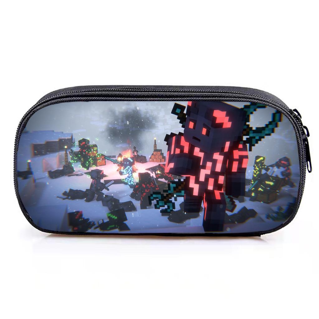 Minecraft Game Student Large Capacity Pencil Bag Stationery Bag Cartoon Pencil Bag Storage, Stationery Box