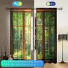 2pcs  Decorate The Forest Outside Printed Curtain for Home Decor - Rod Pocket Window Treatment for Bedroom   Office   Kitchen