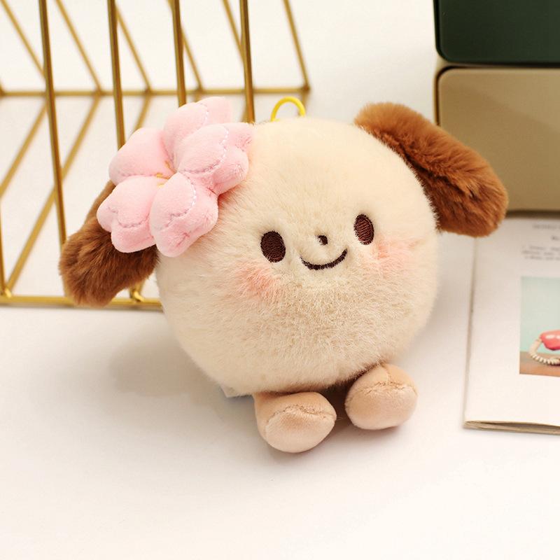 Spring Cherry Blossom Series Girls Decompression Dumpling Pendant Plush Toy Keychain for Girlfriends Practical Doll Gift
