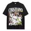 2026 Cristiano Ronaldo Kurzarm Fußballstar Design Amerikanischer Druck Schweres Baumwoll-T-Shirt Bequem und Atmungsaktiv