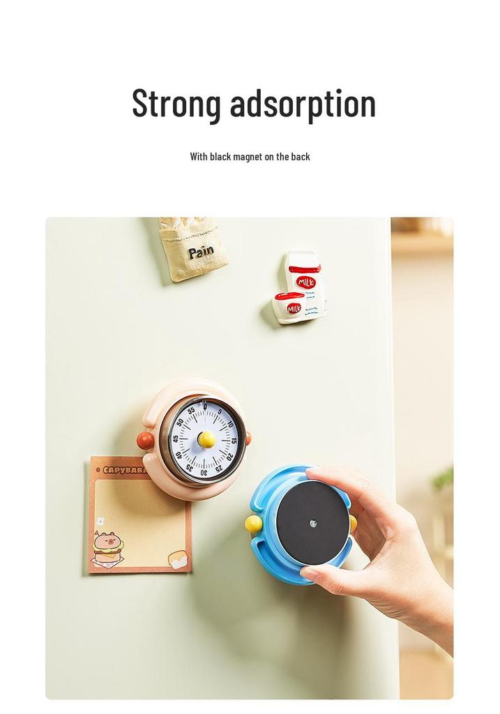 Magnetic Kitchen Timer: Visual Mechanical Reminder for Student Self-Discipline
