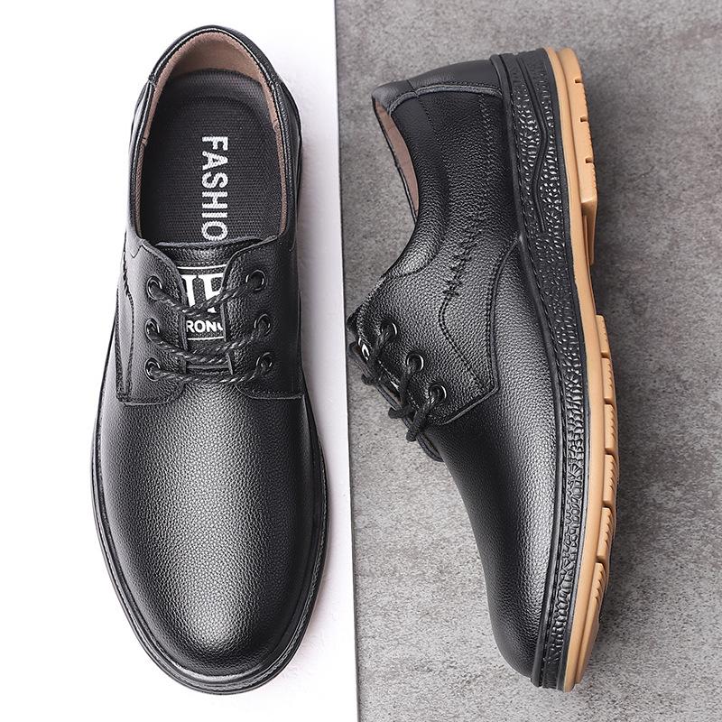 Модная кожаная обувь Весенняя мужская обувь Мужская деловая повседневная обувь — фото 6