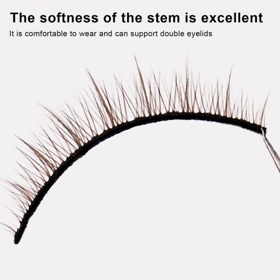 Yousheng 5 Pairs False Eyelash 3D Effect Extension Short Handmade Stems Makeup Natural Thick Soft Lashes for Girl