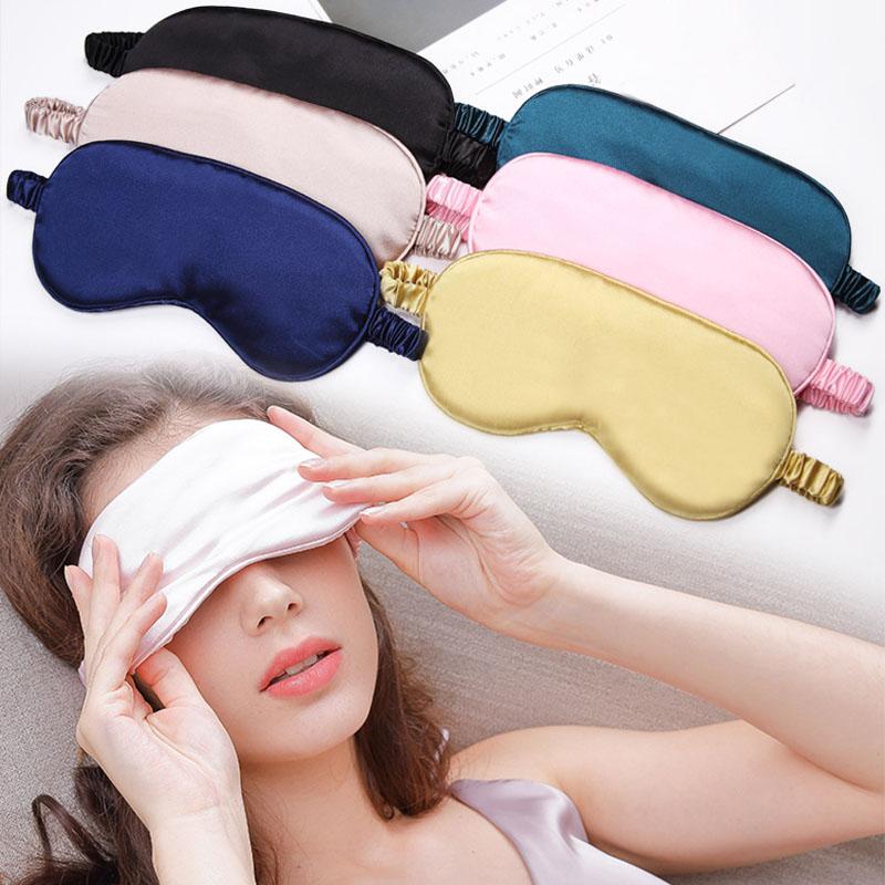 Shield Light Blindfolds Sleeping Eyepatch Double-Side Shading EyeShade Eye Mask Pure Silk