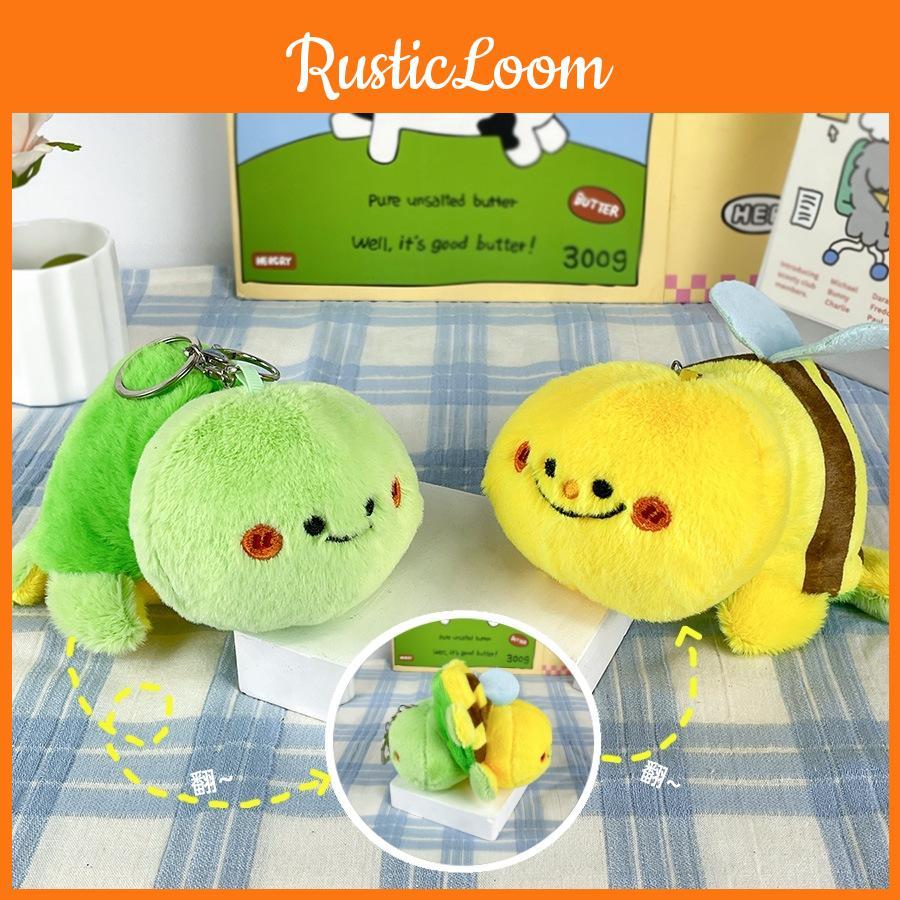 Plush Delightful Flip Animal Keychain With Cuddly Panda And Raccoon Features For Animal Lovers