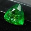 Natural Green Emerald Loose Gemstone Trillion Cut 7 ct From Zambia for Jewelry Making and Crafts