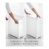 Yamazaki Jitsugyo Slim Trash Can with Lid, Side Opening Type, White W18.6 x D38.6 x H55cm Tower Thin Sorting 1524