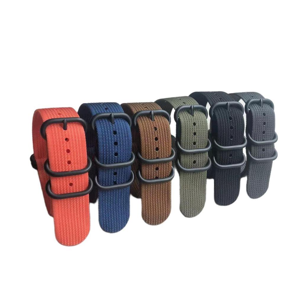 Hot-Selling Nylon Watch Strap with Vacuum-Plated Black Oval Buckle