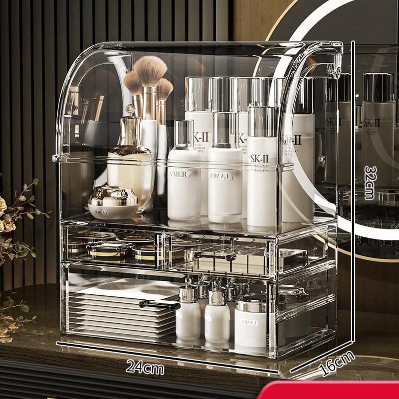 Пылезащитный акриловый органайзер для косметики