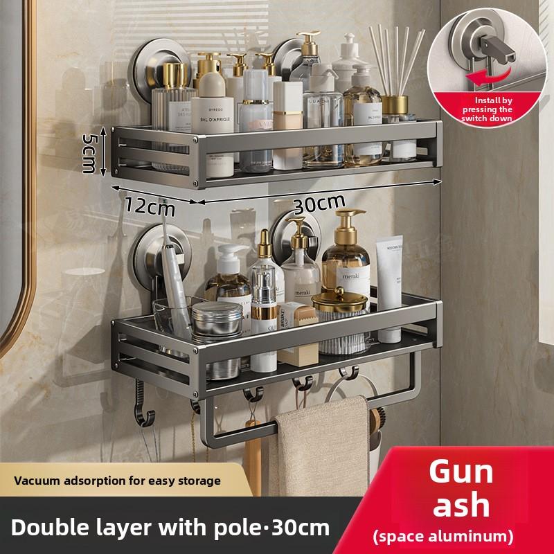 Bathroom Shelf Toilet Suction Cup Wash Rack Bathroom Dormitory Toilet Toothbrush Toiletries