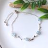 925 Bracelet/Anklet BS002 Blue Gem Bracelet Anklet 925 Silver Anklet Silver Anklet