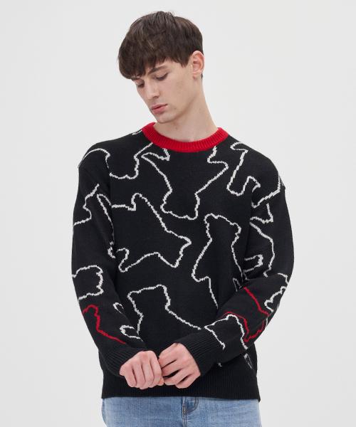 210 Edit Jacquard All-Over Sweater_Zd4Sw115_Blk Blk/095