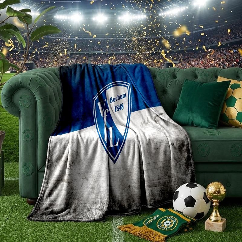 Coperta Bochum Crest in Flanella Peluche per Divano Letto Regali per Uomini Donne Coperta da Viaggio Picnic Regali per Fan di Natale
