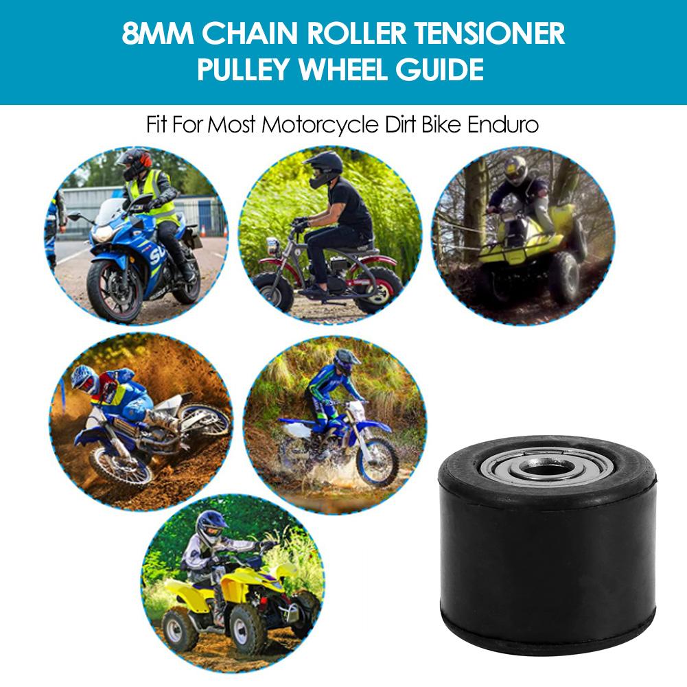 Motorcycle Motorbike 8mm Chain Roller Tensioner Pulley Wheel Guide for Motorcycle Dirt Bike Enduro