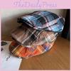 Color Grid Clashing Summer Breathable Cotton Blended Beret Hat Women Fashion