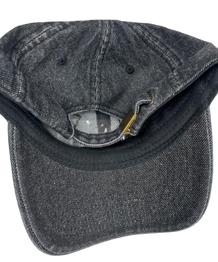 SK8ER ROCK Doodle Star Washing Denim Ball Cap (Black)