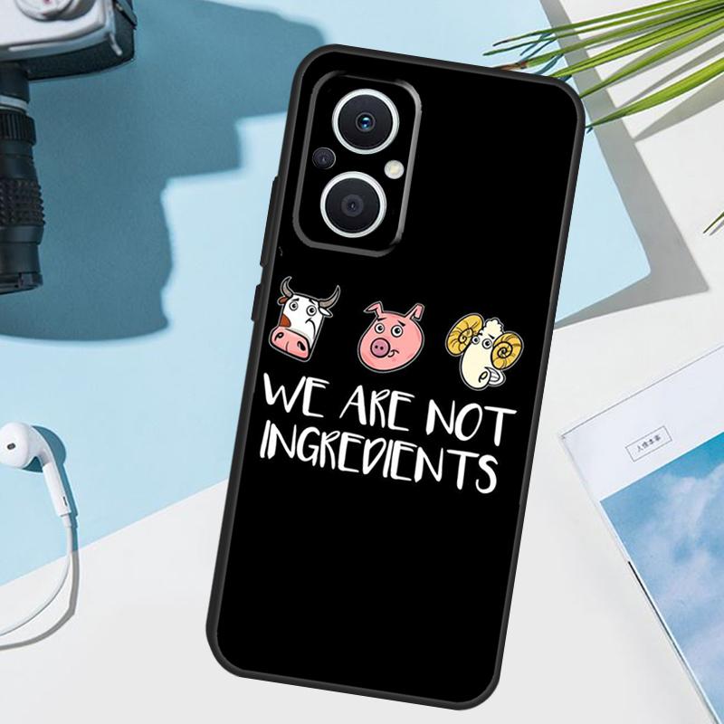 Vegane Wir Sind Keine Zutaten Hülle Für OPPO Reno 12 F 13F 14F 11F 10 11 13 14 Pro 7 8 Lite OPPO Find X9 X5 X6 X8 Pro Hülle