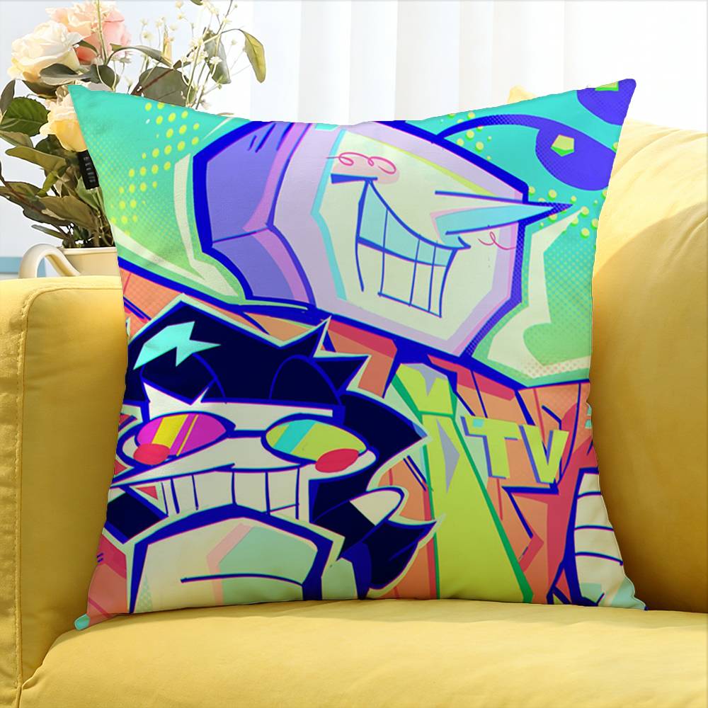 Cartoon-Spiel Deltarune Tenna Kreativ Verschiedene Größen Quadratische Kissenhülle Für Auto Haus Schlafzimmer Dekoration