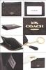 Coach Wallet (Coin Case) FCW870 CW870 Walnut and Black Signature Coated Canvas Key Ring Mini Skinny ID Case for Women [Outlet Item] [Brand Name]