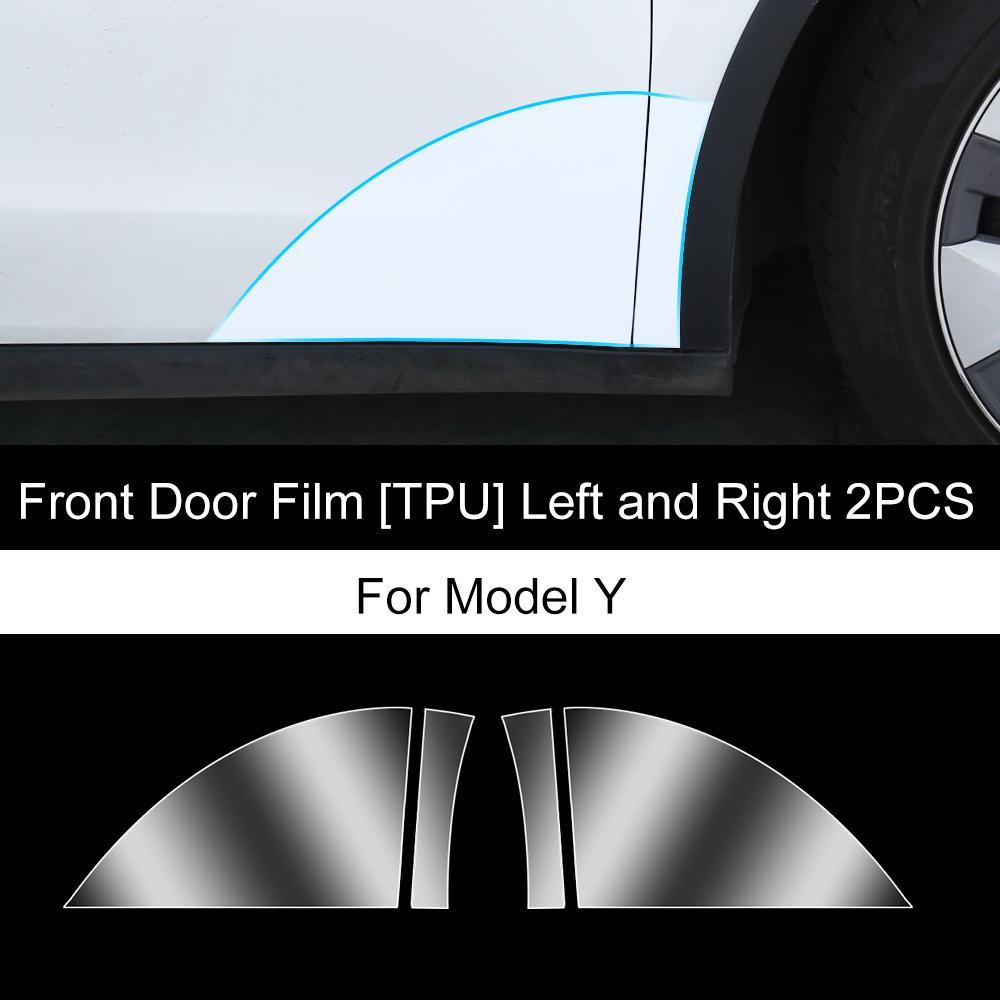 For Tesla Model3/Y 2017-2025 Front Door Rear Door Protective Film Invisible Car Clothing TPU Film Decoration for Model Y Juniper