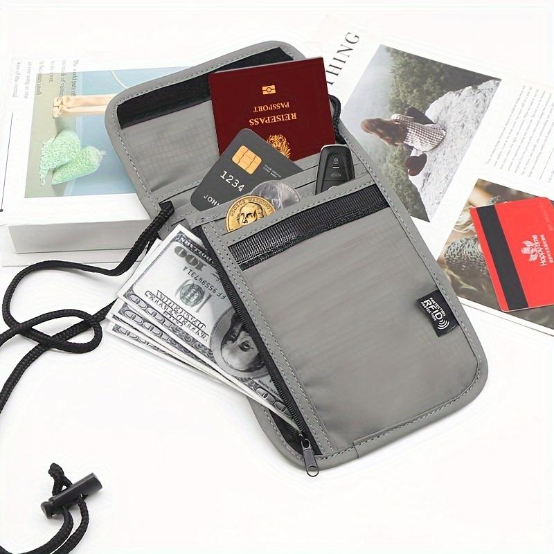 Waterproof RFID Nylon storage bag Travel document Card passport Bag Neck Wallet Money Document Card Passport Pouch