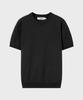 LEIRE Muscle Fit Round Short Sleeve Knit [Black]