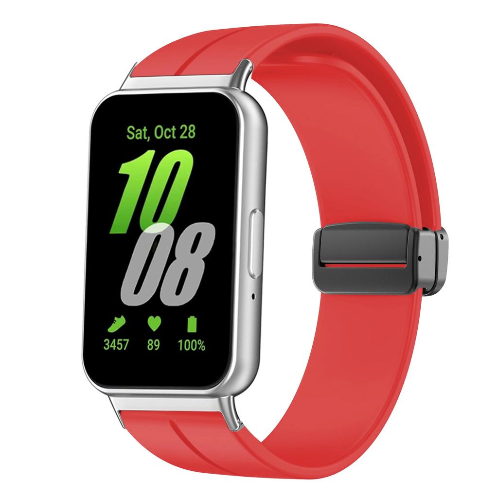 Magnetický pásek pro Samsung Galaxy Fit 3 Pásek Kovový konektor Náramek pro chytré hodinky Correa Galaxy Fit3 Silikonový pásek Příslušenství