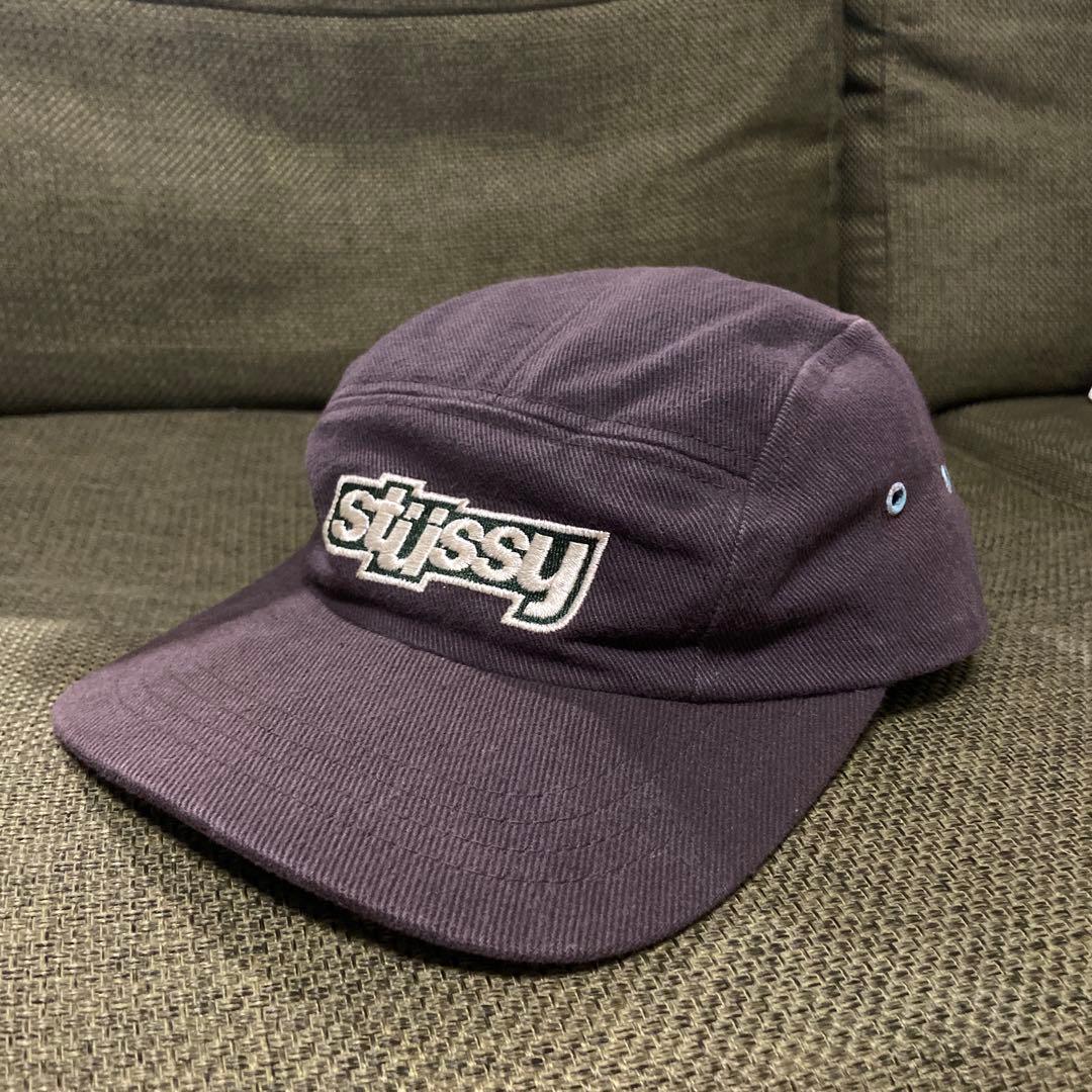 Used 80s 90s White Tag Stussy 5 Panel Cap Made in USA OLD Rare