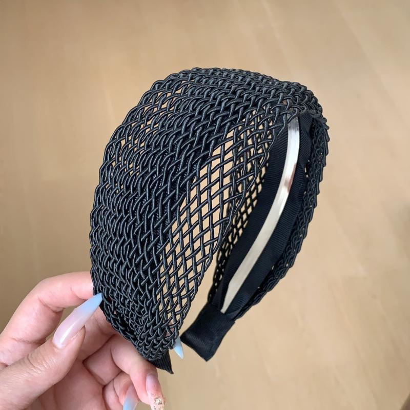 Beach Straw Weaving Cross Knotted Headband Women's Handmade Weaving Hair Band Bohemian Wide-brimmed Hair Hoop Hair Accessories
