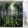 Natural Scenery Coconut Trees Bathroom Landscape Shower Curtain Waterproof With 12 Hooks Home Deco Free Ship