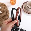 Hoop Women Hairpin PU Leather Headband Korean Style Headwear Thin Hair Band Female Hair Accessories