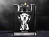Dalmatian, Carriage Dog, Spotted Coach Dog – Candle holder with dog photo, crystal tealight holder | Art-Dog