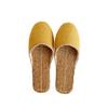 Shisei Hanbai Checkered Wheat Straw Slippers for Summer Barefoot One Size Fits All 107865 Comfort, Mustard, (L26cm),