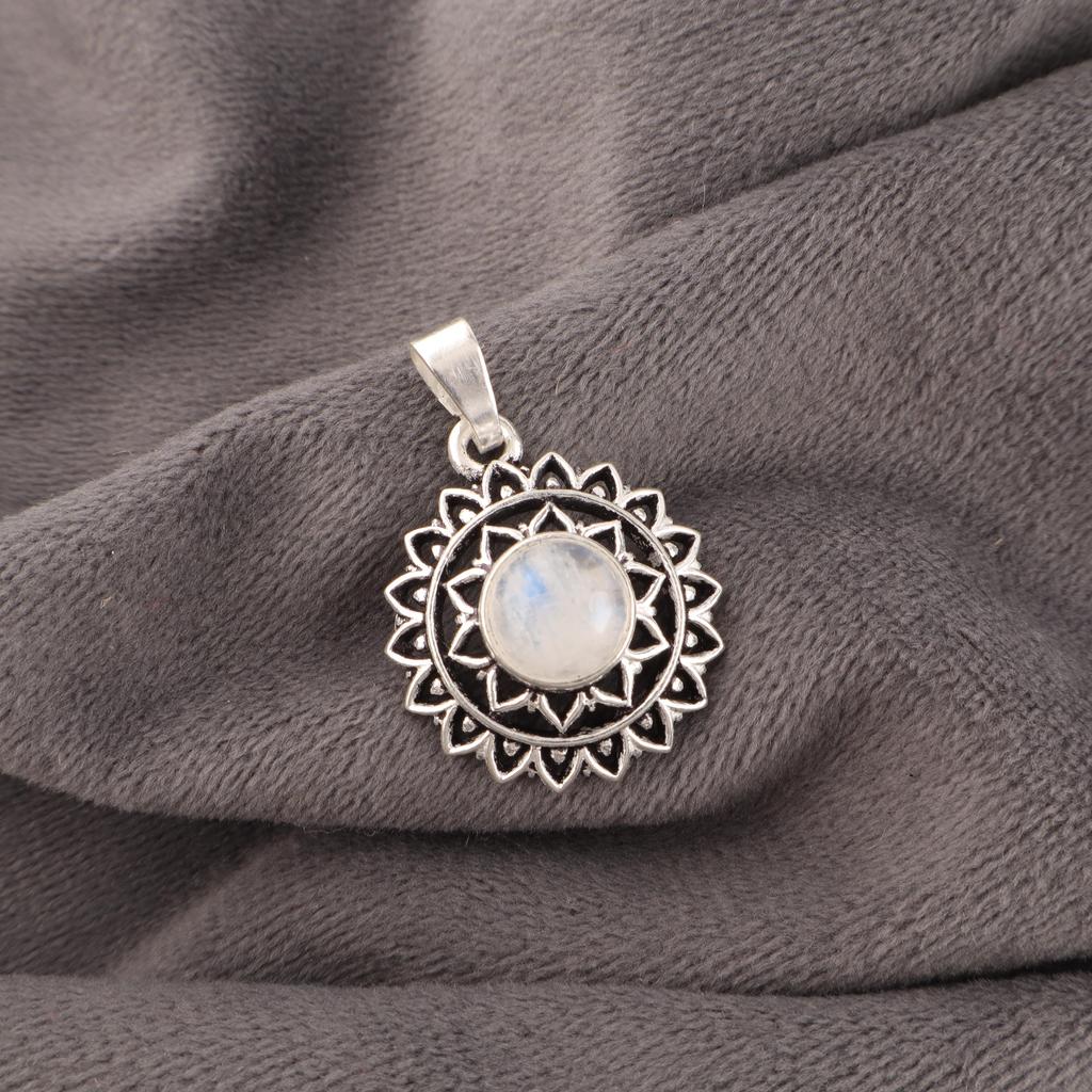 Rainbow Moonstone Jewelry, 925 Solid Sterling Silver Pendant Jewelry, Handmade Pendant Gemstone Jewelry For Women