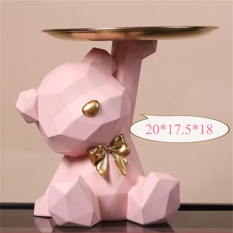 Mini Violent Bear Key Storage Tray for Desktop or Living Room Decor
