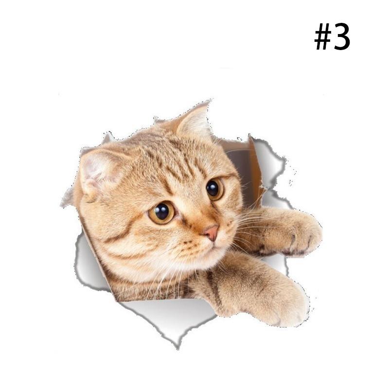 Wall Sticker Vinyl Cute 3D Kitten Cat Bedroom Fridge Decal Home Mural Art Decor