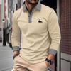 Spring And Autumn Men'S Long Sleeve Polo Shirt Classic Business Office T-Shirt Male Street Casual Fashion Solid Color Top
