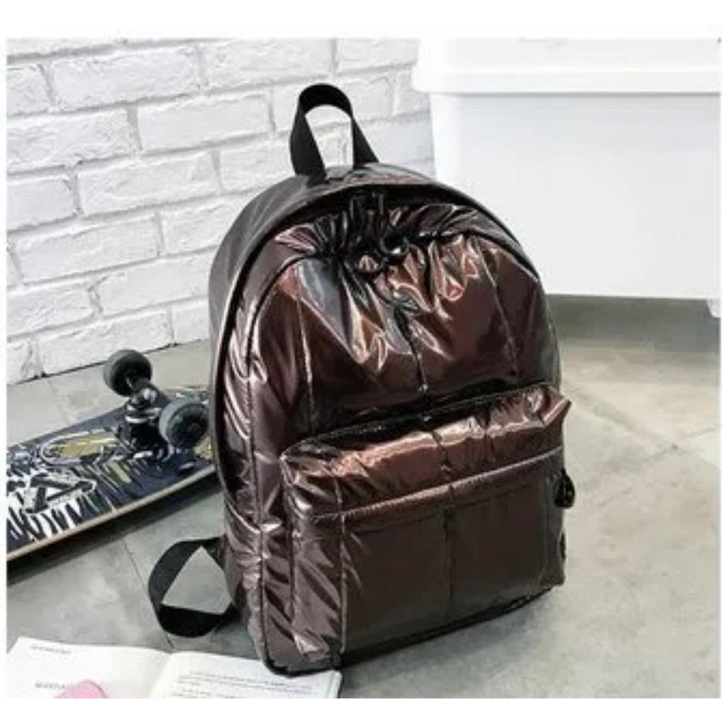 Fashion Space Padded Women Backpacks Winter Down Cotton School Bags for Teenager Designer Travel Bag Female Big Purses