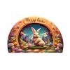 Happy Easter Doormat Outdoor Natural Rabbits Welcome Non- Front Mat Decorative Rugs For Indoor Home Farmhouses Entrance Porch Easter Day Party Decor