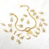 Diamond Stainless Steel Jewelry Accessories 26 Letter Pendant Pendant DIY Necklace Bracelet Accessories