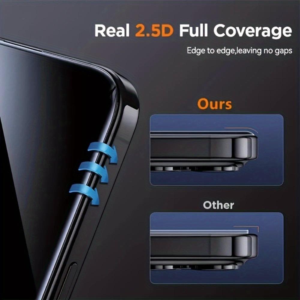 3Pcs Anti Spy Screen Protector for iPhone 17 16 15 14 Pro Max Air 17e 16e 15 14 Plus 13 12 11 Pro One Click Installation Glass