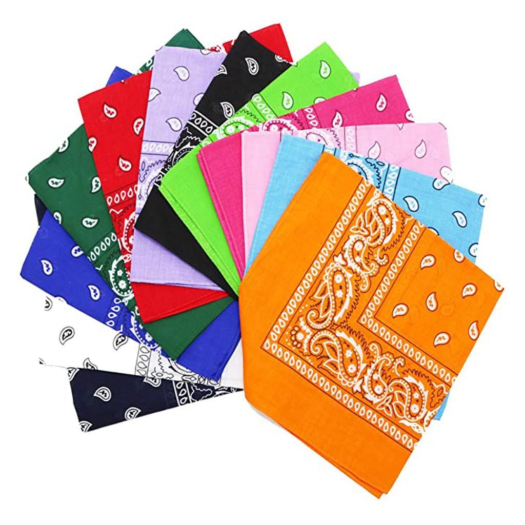 Tucet Paisley Bandanas Multi Colored Set Cowboy Bandana šátek na hlavě oboustranný