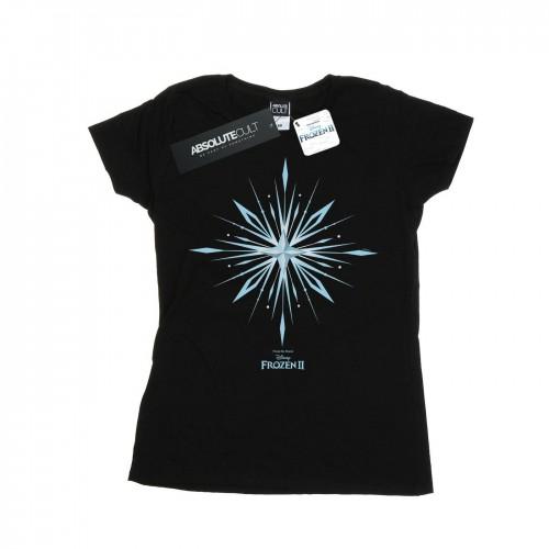 

Disney Womens/Ladies Frozen 2 Elsa Signature Snowflake Cotton T-Shirt білий