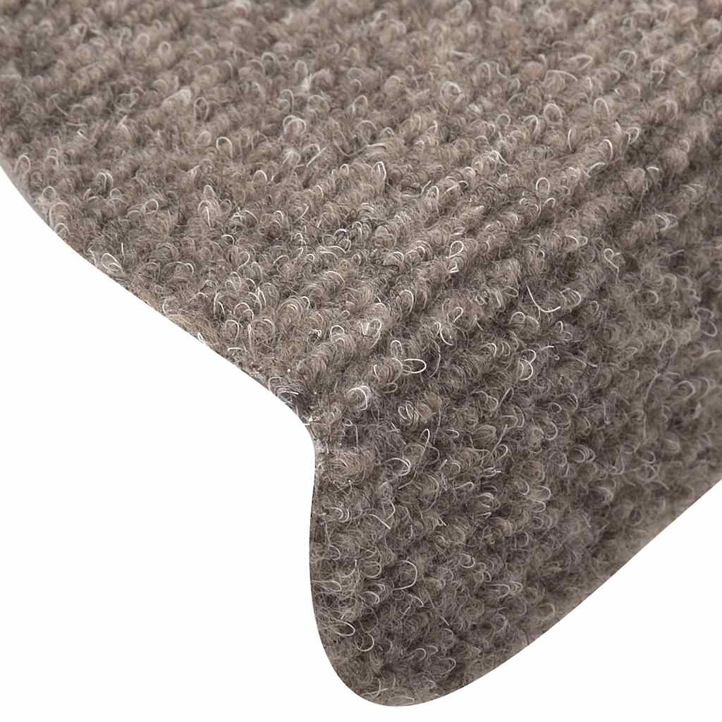Self Adhesive Stair Treads 30 pcs 65 x 21 x 4 cm Beige Semi Round Large