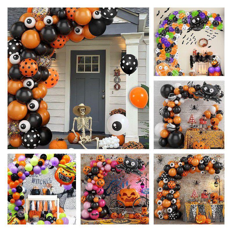 Multicolored Halloween Balloon Arch Kit For Kids Birthday Party Decorations