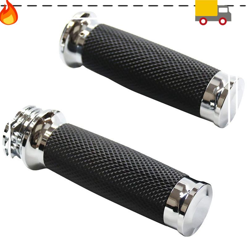 

Universal 1In Hand Grips 25Mm Hand Grips Motorcycle Handle Bar For Touring Sportster 883 1200 XR For Silver