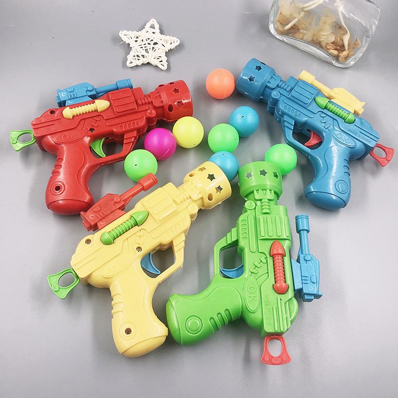2PCS Soft Ball Gun Pistol Classic Retro Toy Plastic Launcher Safe Fake Foam Gun For Adults Children Shooting Games